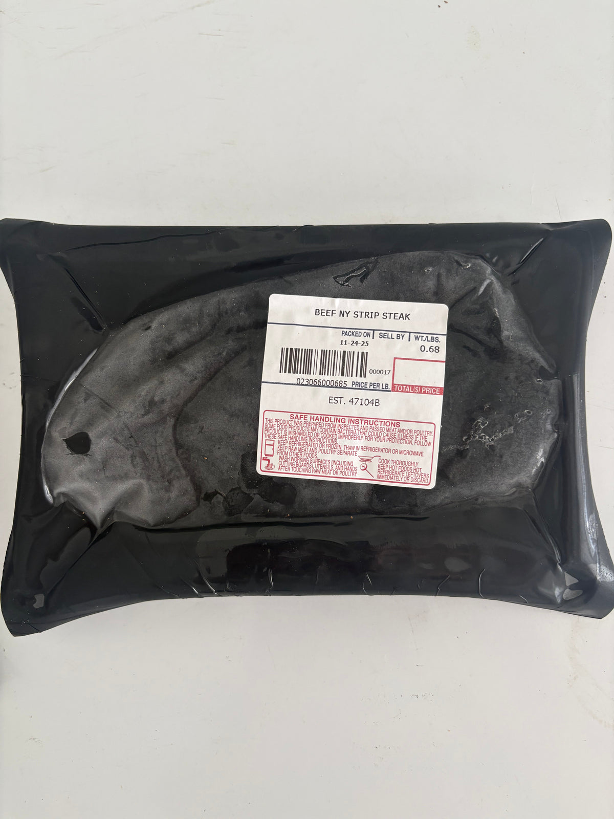 100% Grass-Fed New York Strip Steak (Pasture-Raised, Angus Beef)