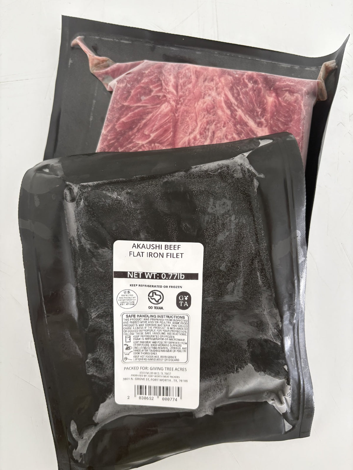 100% Grass-Fed Flat Iron Steak (Pasture-Raised, Akaushi x Angus Beef)