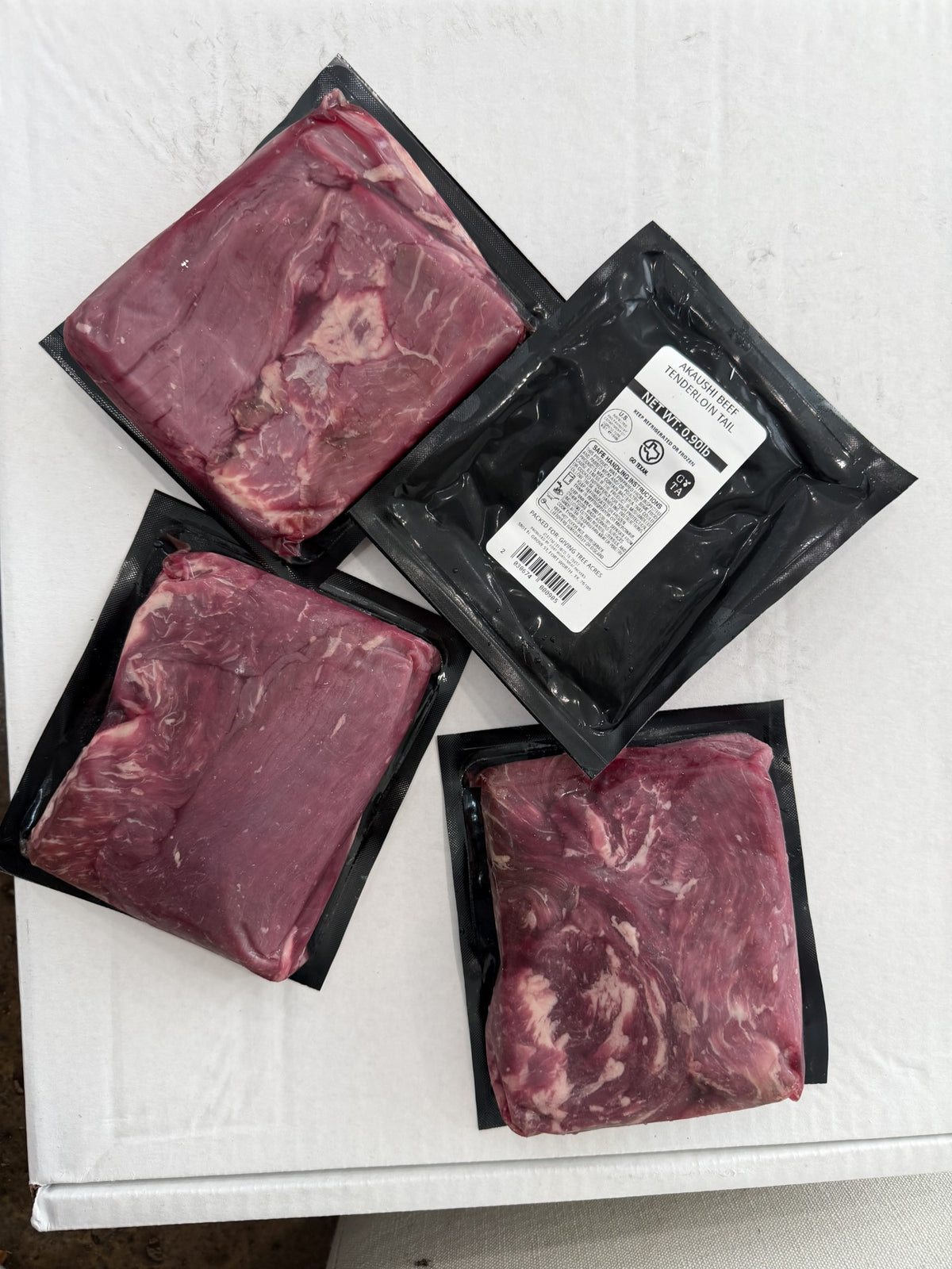 100% Grass-Fed Prime Tenderloin Tail (Pasture-Raised, Akaushi x Angus Beef)