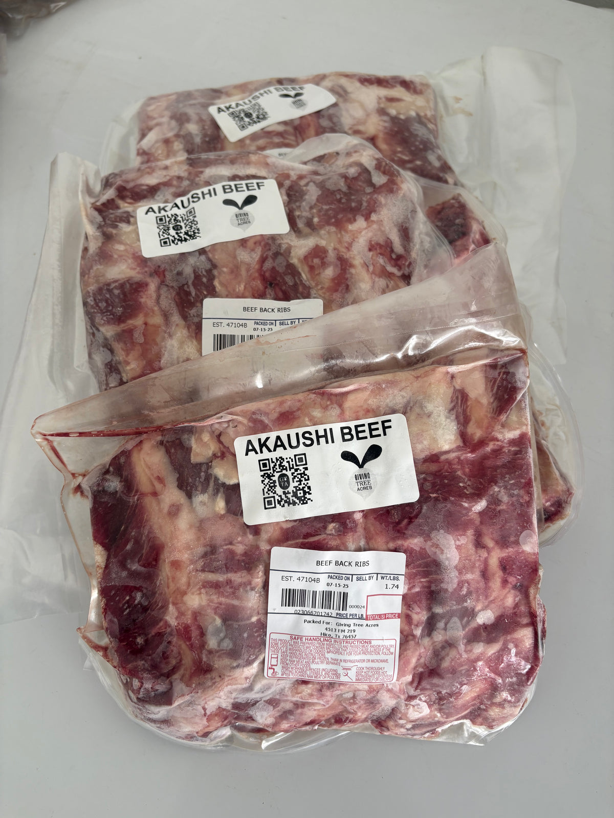 100% Grass-Fed Beef Dino Ribs (Pasture-Raised, Akaushi x Angus)
