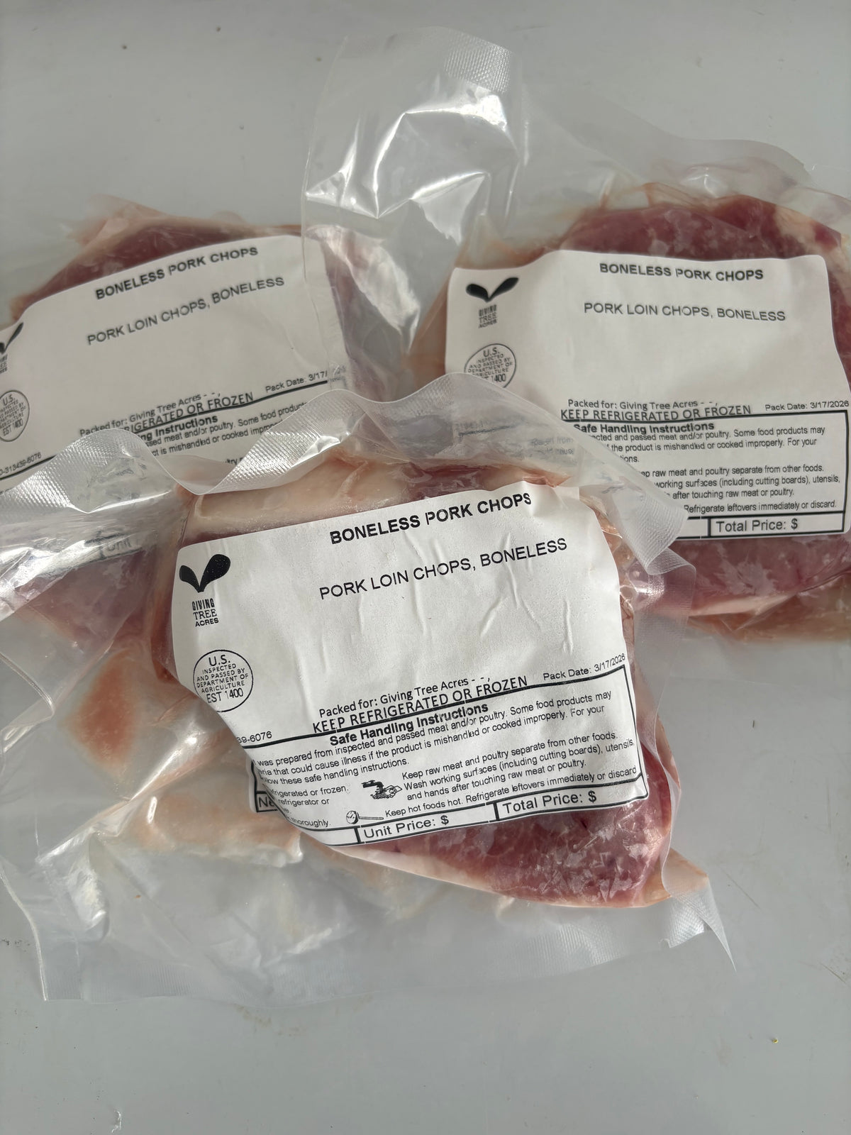 Pasture-Raised Boneless Pork Loin Chops (Non-GMO, Corn & Soy-Free)