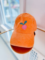 Orange Embroidered Radish Hat