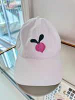 White Embroidered Radish Hat