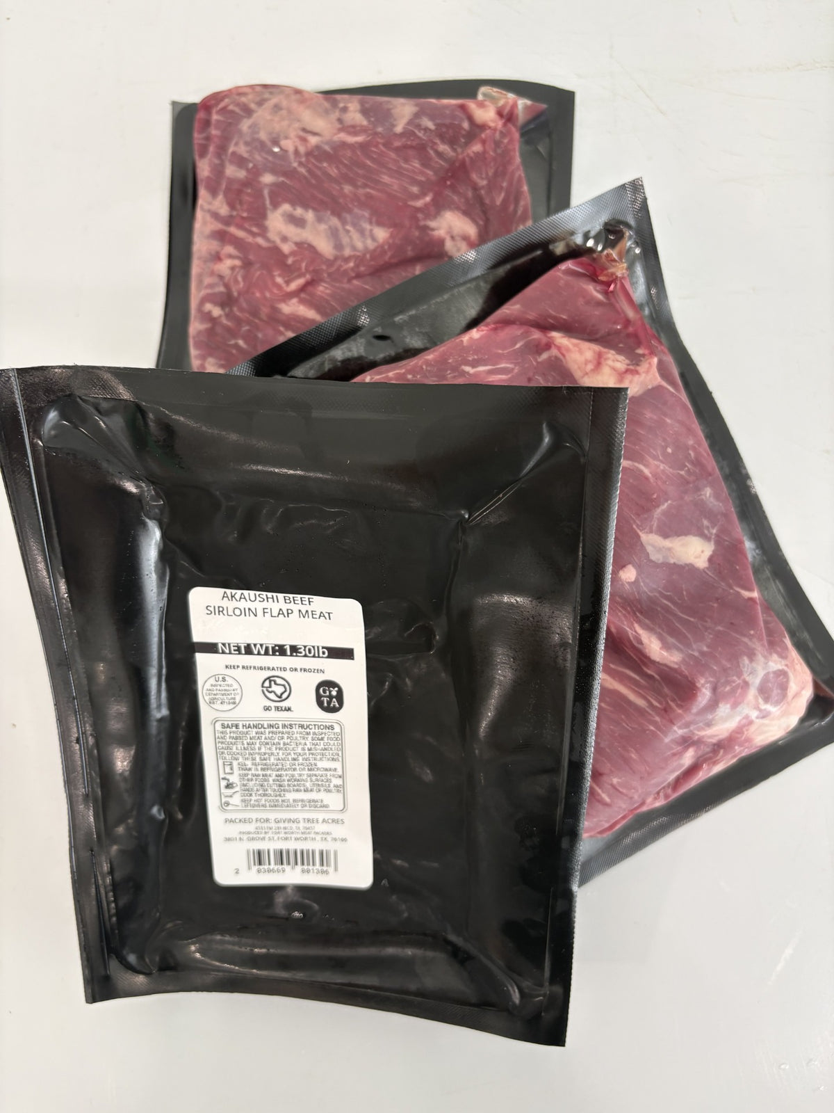 100% Grass-Fed Beef Sirloin Flap (Pasture-Raised, Akaushi x Angus Beef)