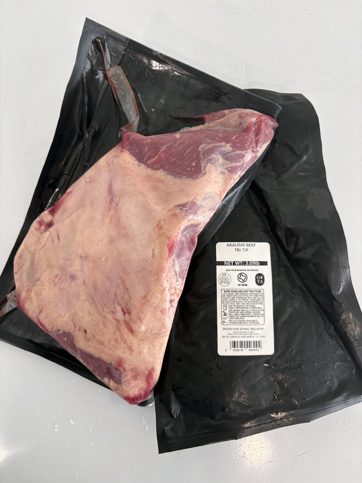 100% Grass-Fed Tri-Tip Steak (Pasture-Raised, Akaushi x Angus Beef)
